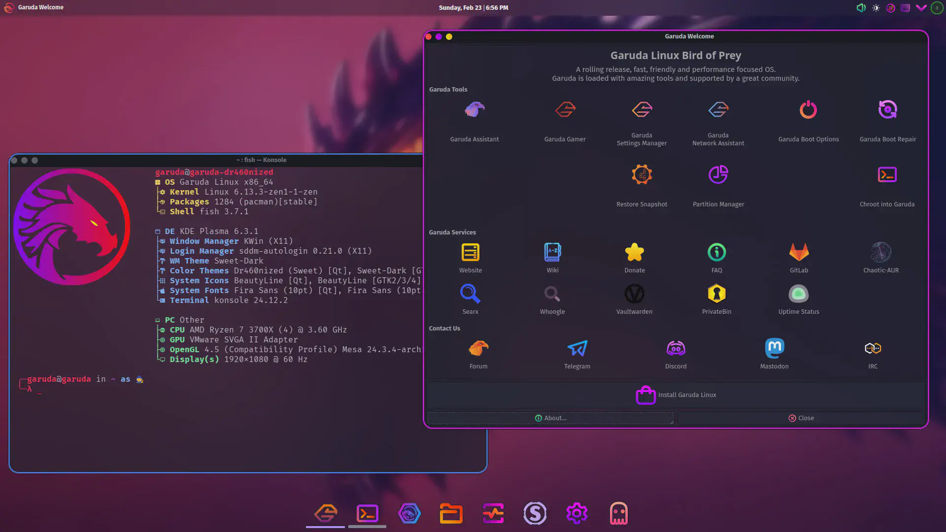 Garuda’s default desktop